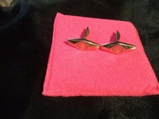 Vintage FLEUR DE LIS CUFF LINKS Gold Toned