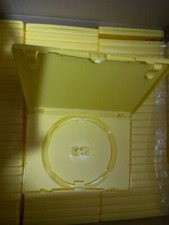 100 PCS Original New Top Quality Solid Yellow 14 mm Amaray DVD Case FREE SHIP