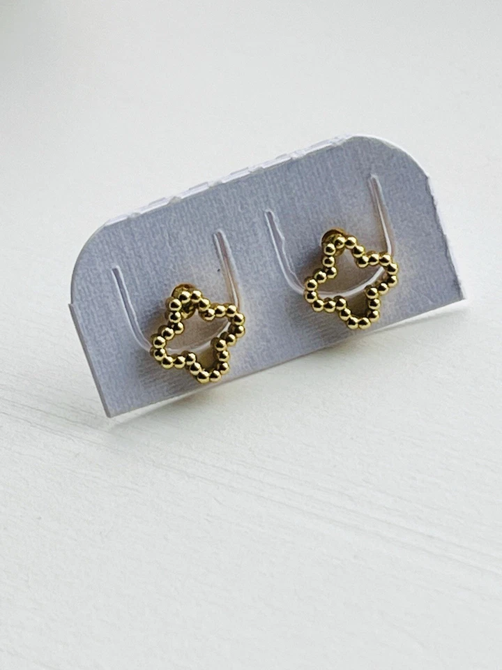 Pendientes Anthropologie Trébol Cuadrifolio 14K ¡De España! Foto 3 de 4