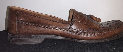 Zapatos De Hombre Marrón Tierra Mocasines Con Borlas \