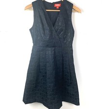 Kirna Zabete x Target Black Metallic Jacquard Wrap Dress with Pockets Size 4