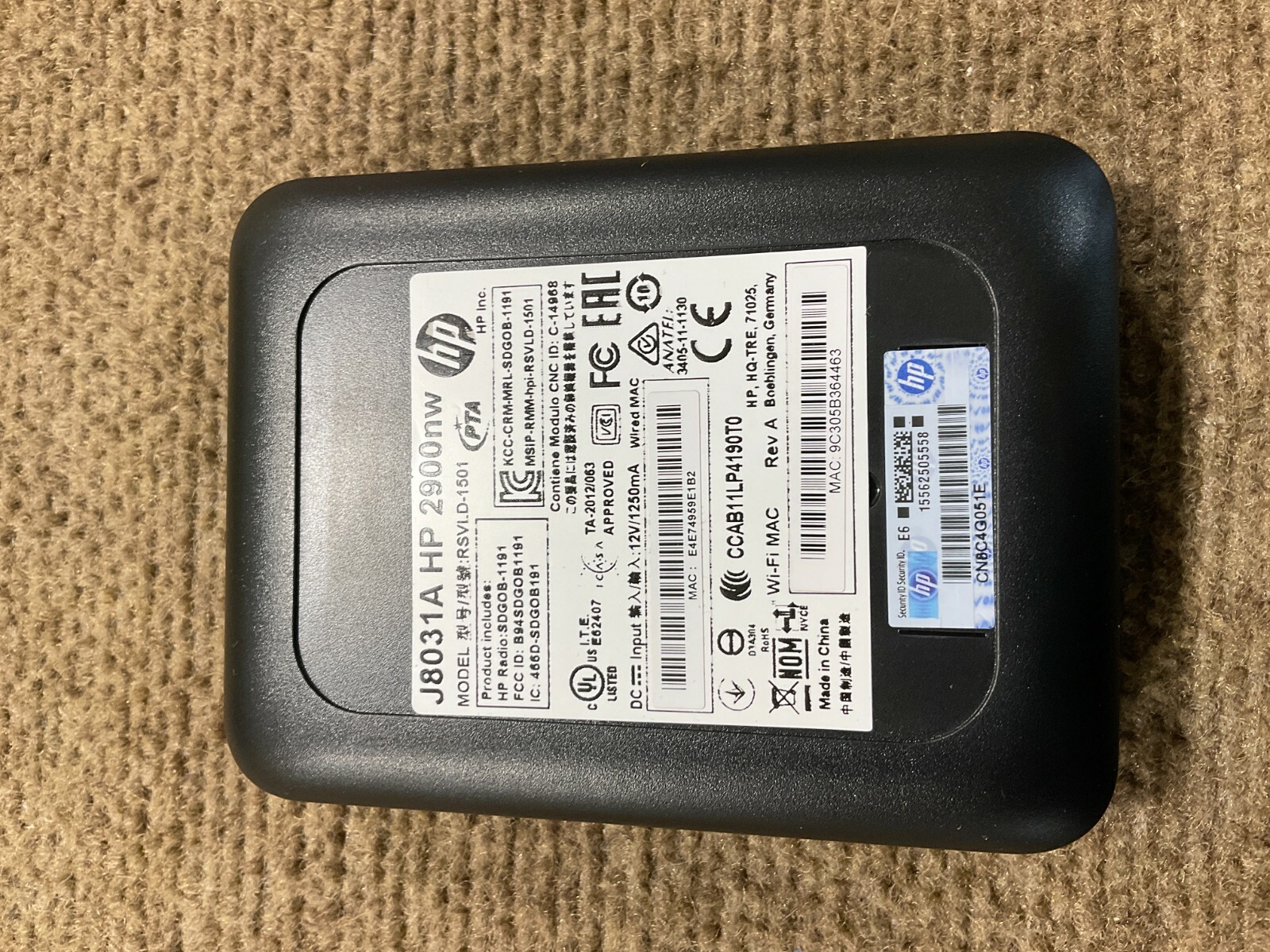 HP JetDirect 2900nw Print Server 
