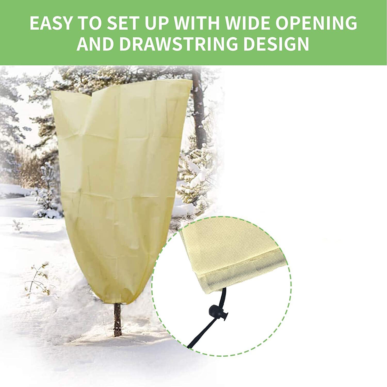 Heavy Duty Frost Protection Bags Plants Fleece Winter Jacket Garden