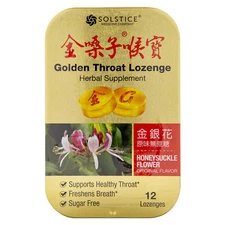 GOLDEN THROAT LOZENGE Herbal Supplement (Honeysuckle Flower Orig.) 12 Lozenges