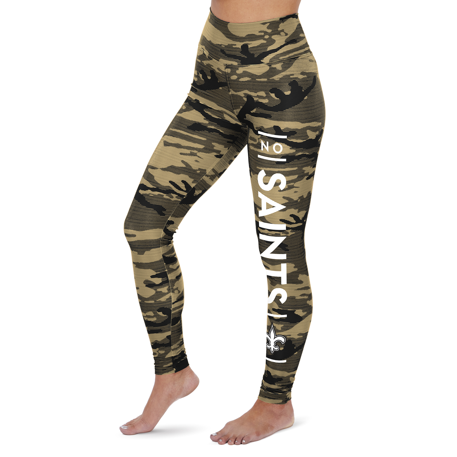 Женские леггинсы камуфляжной расцветки Zubaz NFL New Orleans Saints Marled Lines