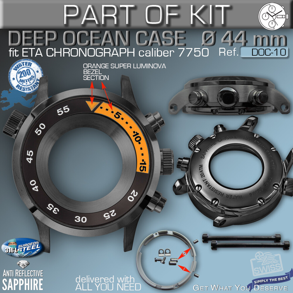 DO IT YOURSELF KIT: 7750 ETA-VALJOUX, DEEP OCEAN, 44 MM, 200M, KIT