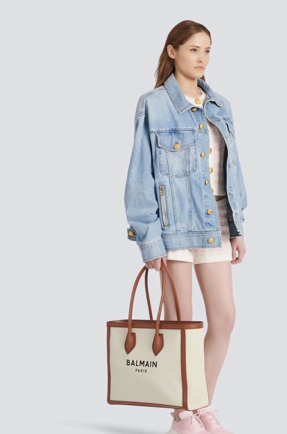 Balmain Ecru canvas BArmy 42 tote bag Laptop Travel, Business Or