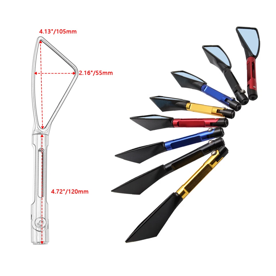 Par de espejos retrovisores laterales de aluminio para moto 390 125 250 200 8 mm 10 mm Foto 2 de 4