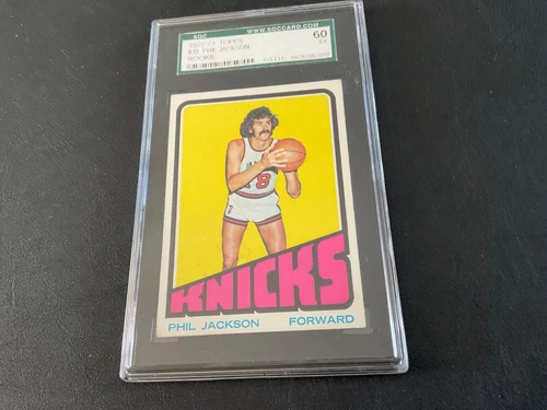 1972 TOPPS BASKETBALL #32 PHIL JACKSON RC SGC 5 EX