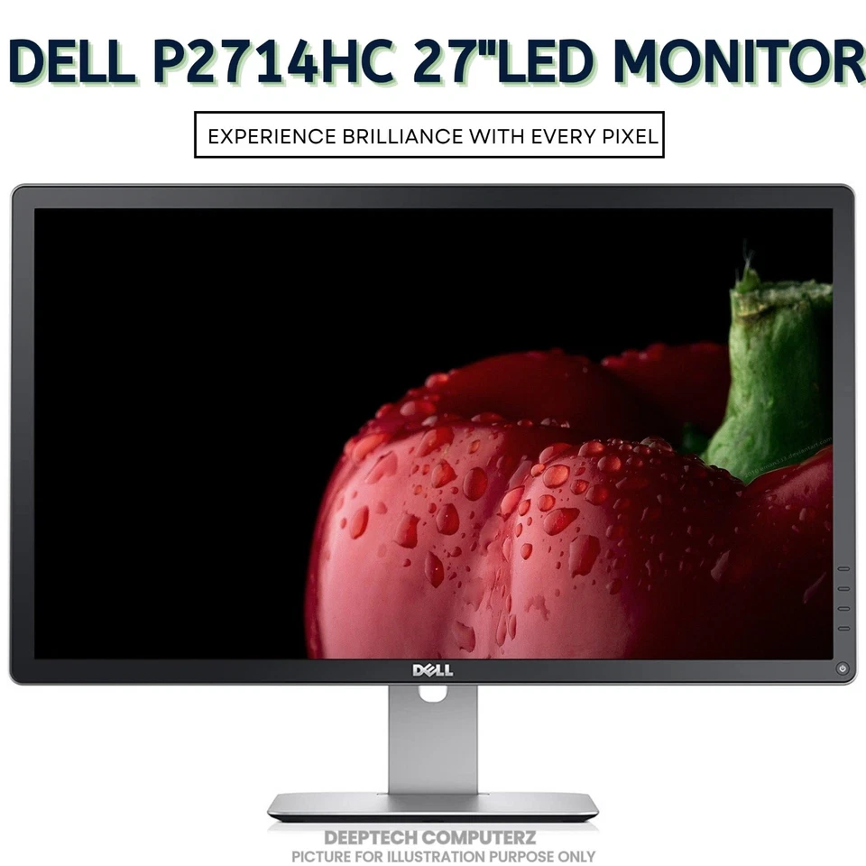 Dell 27" FHD LED Monitor P2714HC 1920x1080 Anti Glare Tiltable Wide Screen 75Hz - Image 2 of 4