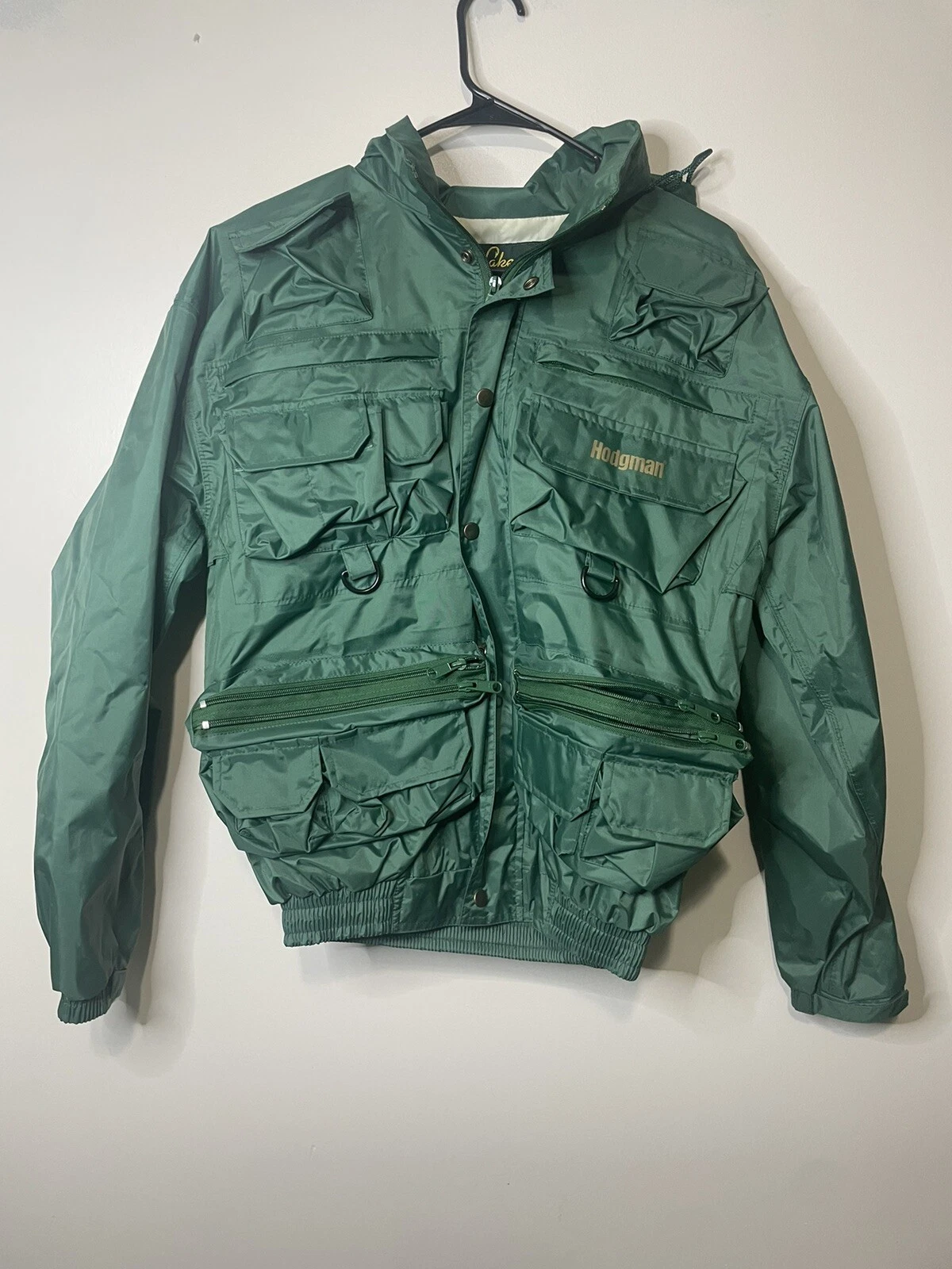 Lakestream Hodgman Fishing Outdoor Jacket Green Multi Pocket. Size Small