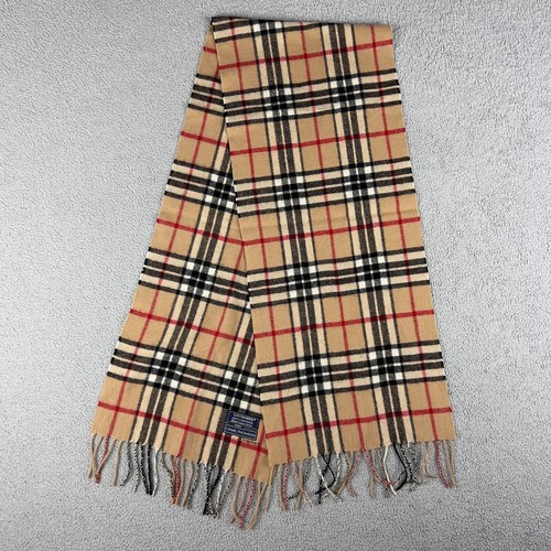 Lochmere Cashmere Scarf Camel Thomson Check Tartan Winter Warmer - Picture 4 of 7