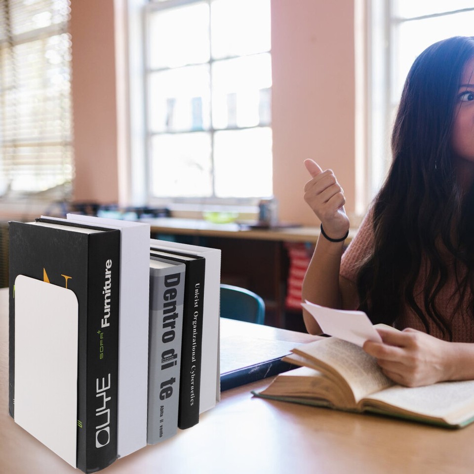 2 Pcs Bins Book Stand Bookend Library Organizer Baby Man eBay