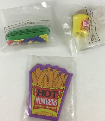 Too Cool For School Wendy's Toys Lot Frosty Hot Fries Pickle Vintage 1992 Sealed