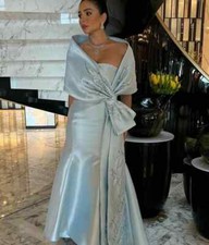 Mermaid Mother Of The Bride Dresses Evening Wear Prom Dress Beading Shawl Bow