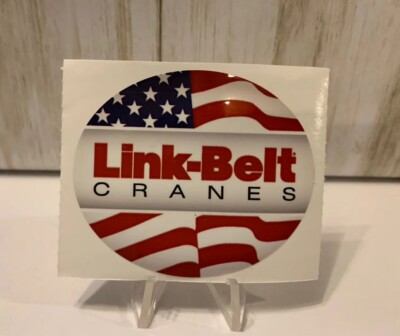 Link Belt Crane Flag Hardhat stickers Union Iron Workers Mining Sticker