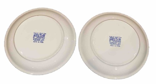Folk Craft ROOSTER Tienshan 10" Dinner Plates Set of TWO. - Picture 4 of 6