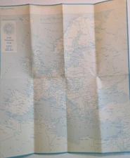 AMERICAN EXPRESS vintage itinery map EUROPE and the NEAR EAST