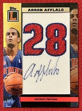 2007-08 Topps Letterman Jersey Number #’d 75/75 Arron Afflalo Rookie Patch Auto