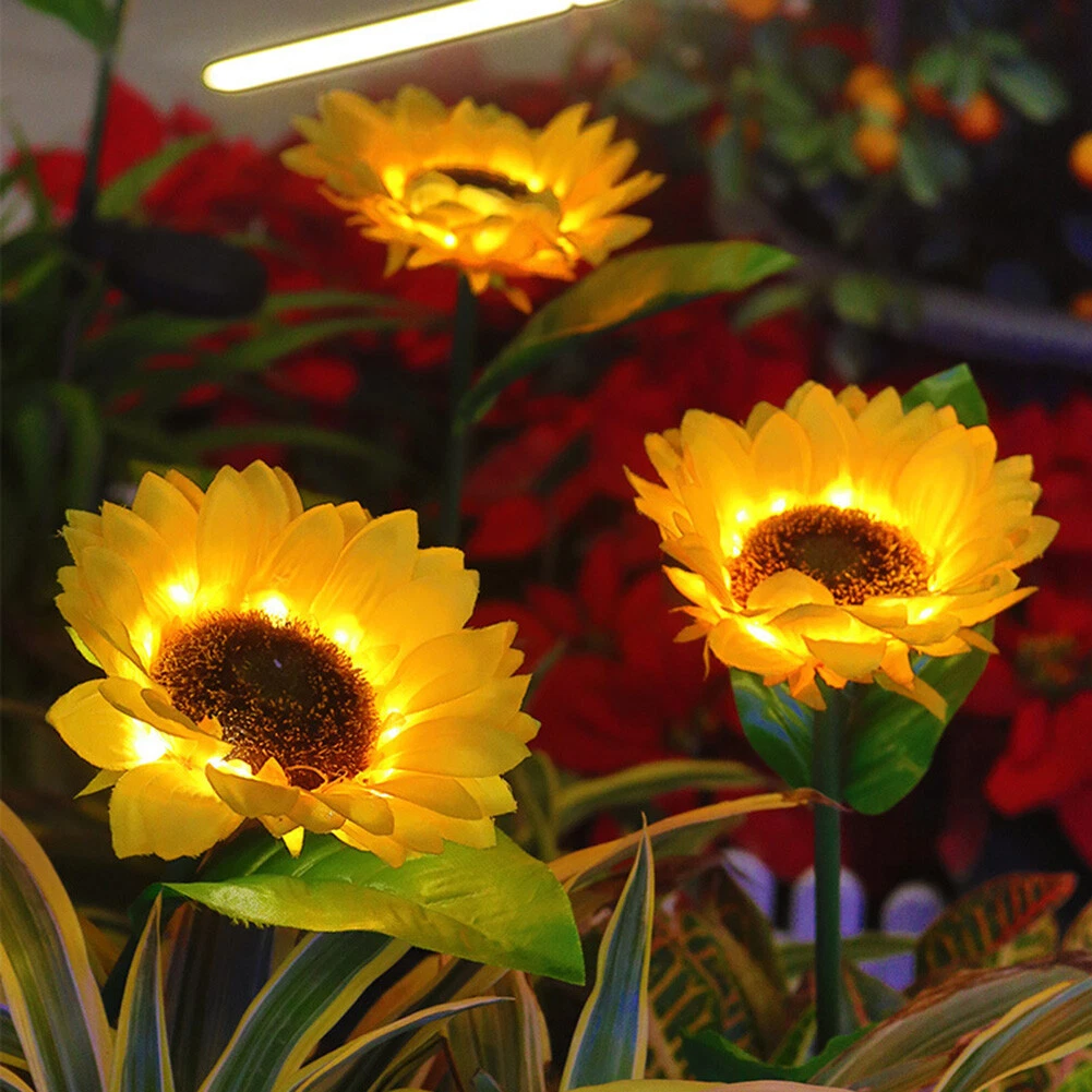Sunflower garden lights deals