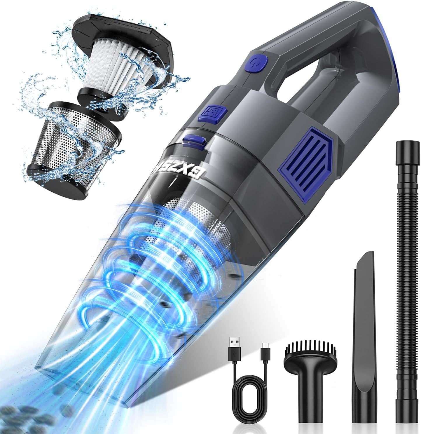 Handheld Vacuum Cordless, 15000PA Strong Suction Hand Held Vacuum Cleaner Rechar-image
