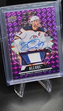 ⭐ Connor McDavid Purple Diamond Auto Patch # 10 /10 2022-23 Upper Deck Allure ⭐