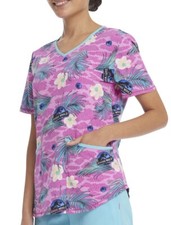 Jurassic World Scrub Top Dino Skin V Neck WMN Size S-M-L-XL Stretch Soft NWT