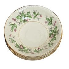 Seven Homer Laughlin Eggshell Georgian Green Briar Berry Bowls