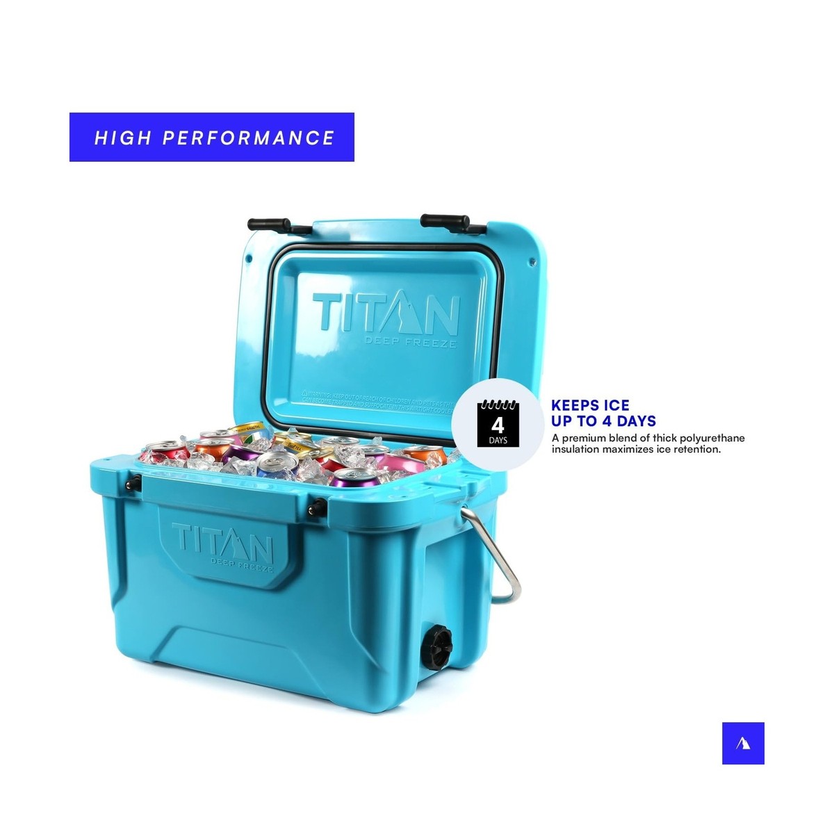 ほぼ未使用 TITAN Deep Freeze Roto  20Q 19L Personalized Arctic Zone Titan Deep Freeze 20qt Roto Cooler