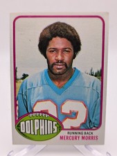 💥 Mercury Morris #315 1976 Topps Miami Dolphins