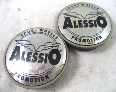 Alessio Wheels Silver Custom Wheel Center Caps (2CAPS) # 2