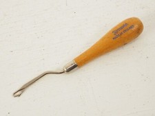 Vintage Brunswick Latch Hook Canvas Rug Tool Wood Handle Made In England