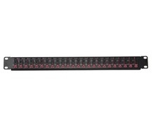 24 Port SC Duplex Fiber Patch Panel 1u 19" Magenta 40Gb OM4 Couplers