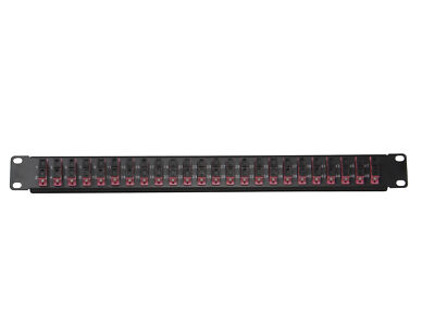 24 Port SC Duplex Fiber Patch Panel  1u 19'' Magenta 40Gb OM4 Couplers