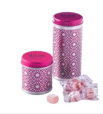 Divan Rose & Lemon Turkish Delight Gift Tin 150g 20 Pieces