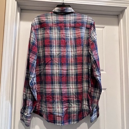 Camicia di flanella uomo marca Lucky piccola western artigianale tasche bottoni davanti - Foto 2 di 10