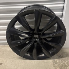 GENUINE 22" Tesla SINGLE Factory FRONT Turbine Matte Black Rim OEM Wheel MODEL X