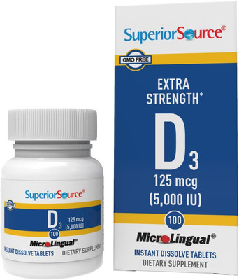 Superior Source Vitamin D3 5000 IU - Offers Immune System, Brain & Nervous... 