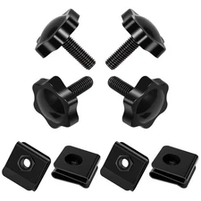 1× Black Saddlebag Lock Bolt Screw Knob Clip For Harley Tour Road Electra Glide