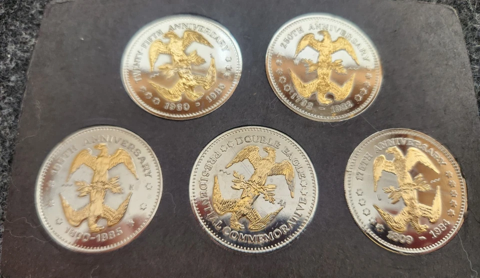 National Historic Mint Presidential/ Double Eagle Commemorative .999 Silver Rds. - Image 4 of 4