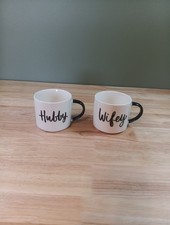 Threshold Wifey & Hubby Porcelain Coffee Cups...