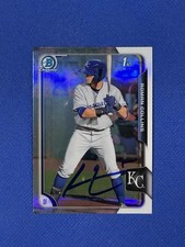 Roman Collins Royals 2015 Bowman Chrome Refractor Signed #112 auto autograph