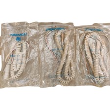 VTG TELEPHONE-PHONE MODULAR HANDSET CORD 12 FEET wire in cord Lot of 3