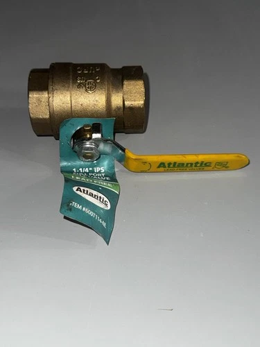 Atlantic 600T114-NL 1-1/4" Threaded Full Port Economy Ball Valve Lead Free