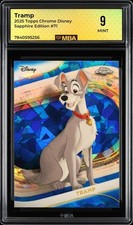 2025 Topps Chrome Disney Sapphire Edition: # 71 Tramp MBA 9 MINT