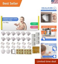 Magnetic Cabinet Locks for Babies 12 Pack Locks with 2 Keys, Eco Baby Baby Pr...