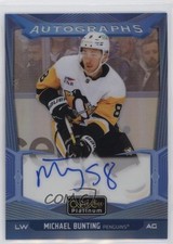 2024-25 O-Pee-Chee Platinum Blue Rainbow Auto Michael Bunting #BA-BU Auto 12ee