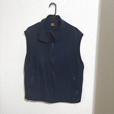 VINTAGE REI Polartec Fleece Vest Mens L Navy Blue Full Zip Hiking Gorpcore