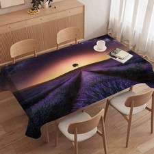 Purple Lavender Tablecloth Waterproof Stain Resistant Party Decoration Restauran