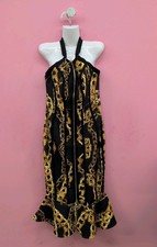 Fashion Nova Expensive Taste Bandage Women's Midi Dress Large Black Combo